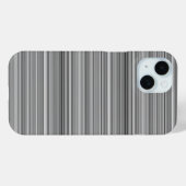 かわいいグレー ストライプ Case-Mate iPhoneケース (裏面 (横))
