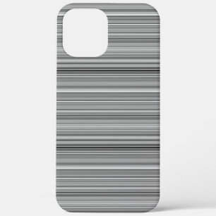 かわいいグレー ストライプ iPhone 12 PRO MAX ケース