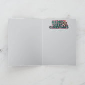 かわいいグレー+タビー猫のクリスマス シーズンカード (内部)