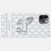 かわいいグレー+トロット馬のイラスト Case-Mate iPhoneケース (裏面(横))