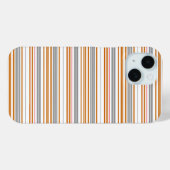 かわいいグレー ブラウン ストライプ Case-Mate iPhoneケース (裏面 (横))
