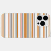 かわいいグレー ブラウン ストライプ Case-Mate iPhoneケース (裏面 (横))