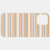 かわいいグレー ブラウン ストライプ Case-Mate iPhoneケース (裏面 (横))