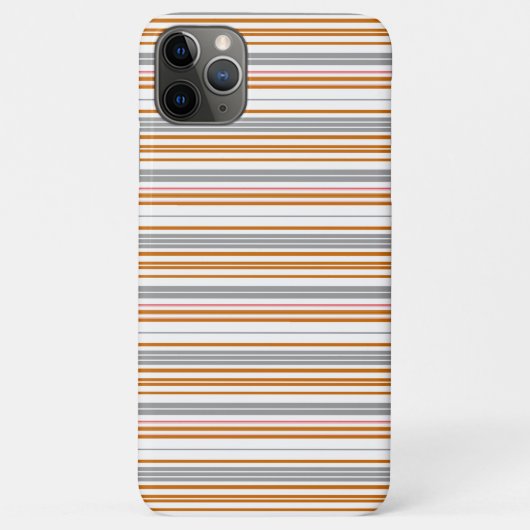 かわいいグレー ブラウン ストライプ Case-Mate iPhoneケース (裏面)
