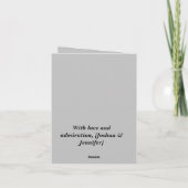 かわいいグレー&ブラックスポーツハッピーバースデーカードパパ カード (裏面)