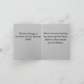 かわいいグレー&ブラックスポーツハッピーバースデーカードパパ カード (内部)