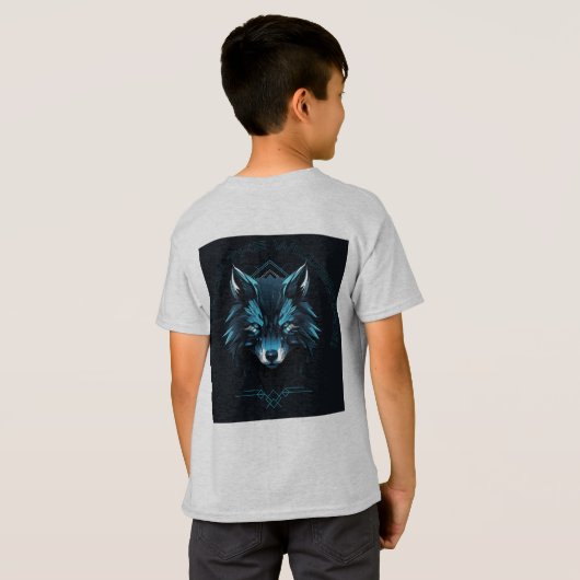 かわいいグレーTシャツ 子供服 Tシャツ (裏面フル)