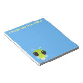 かわいいグローバグ蛍の漫画イラストレーション ノートパッド (アングル)