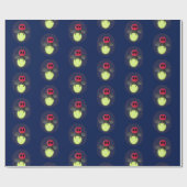 かわいいグローバグ蛍の漫画イラストレーション ラッピングペーパー (フラット)