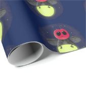 かわいいグローバグ蛍の漫画イラストレーション ラッピングペーパー (ロールコーナー)