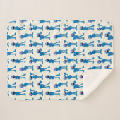 かわいいグローバーの柄 シェルパブランケット (正面(横))