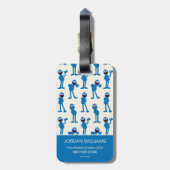 かわいいグローバーの柄 ラゲッジタグ (裏面縦)