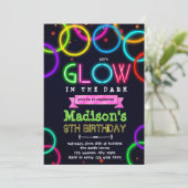かわいいグロー パーティー 誕生日 招待状 (スタンド正面)