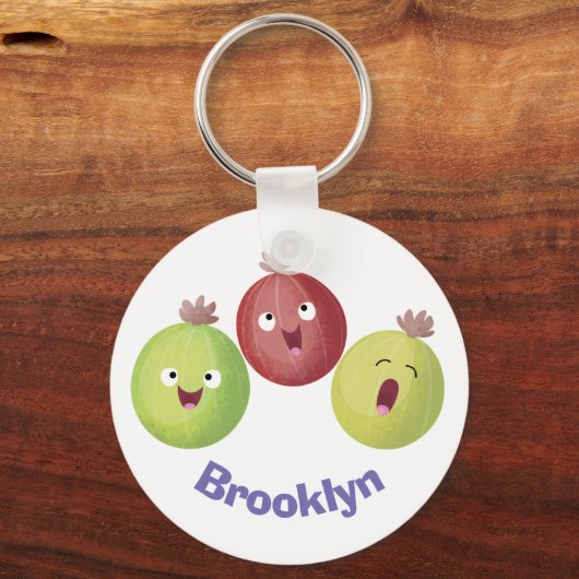 かわいいグースベリーのトリオ歌の漫画 キーホルダー (正面)