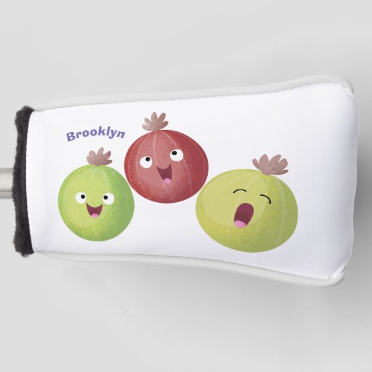 かわいいグースベリーのトリオ歌の漫画 ゴルフヘッドカバー (正面)