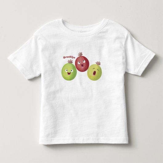 かわいいグースベリーのトリオ歌の漫画 トドラーTシャツ (正面)