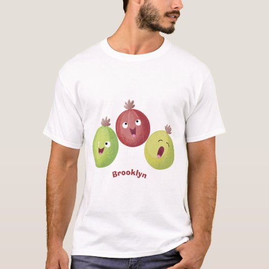 かわいいグースベリーのトリオ歌の漫画 Tシャツ (正面)