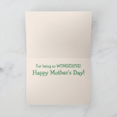 かわいいグースマザーズデイ カード (内部)
