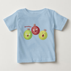 かわいいグーズベリーの3人組が歌うカートゥーン ベビーTシャツ