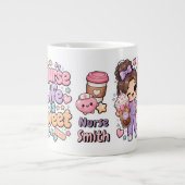かわいいケアレスナースライフは甘い ジャンボコーヒーマグカップ (正面)