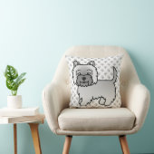 かわいいケアン・テリアのキャラクター クッション (椅子)