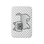 かわいいケアン・テリアのキャラクター バスマット (正面縦)
