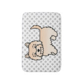 かわいいケアン・テリアのキャラクター バスマット (正面縦)