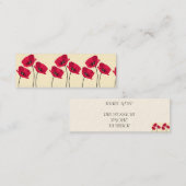 かわいいケシの名刺 スキニー名刺 (正面/裏面)