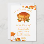 かわいいケシーロ 秋の葉のベビーシャワー 招待状 (正面)