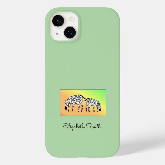 かわいいケニアゼブラスiPhone / iPadケース Case-Mate iPhoneケース (裏面)