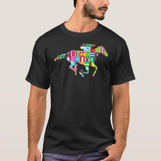 かわいいケンタッキーの競馬シルク Tシャツ (正面)