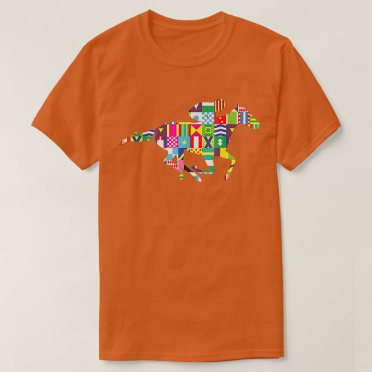 かわいいケンタッキーの競馬シルク Tシャツ (デザイン正面)