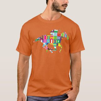 かわいいケンタッキーの競馬シルク Tシャツ