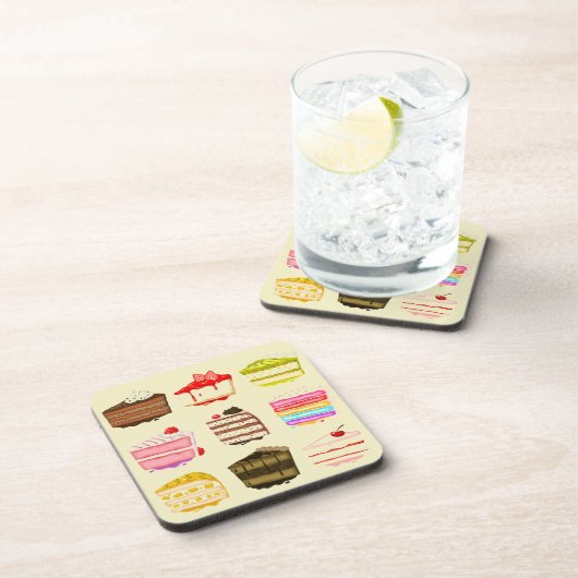 かわいいケーキお誕生日ケーキとカラフルクリーム コースター (右側)