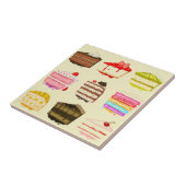 かわいいケーキお誕生日ケーキとカラフルクリーム タイル (側面)