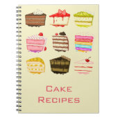 かわいいケーキお誕生日ケーキレシピ本 ノートブック (正面)