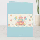 かわいいケーキとカップケーキ カード (裏面)