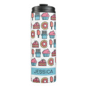 かわいいケーキとデザートのパターパーソナライズされたン タンブラー (正面)
