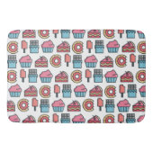 かわいいケーキとデザートのパターン バスマット (正面)