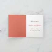 かわいいケーキとデザートの水彩画 ハッピーバースデー カード (内部)