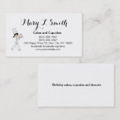 かわいいケーキのカップケーキの販売のテレホンカード コーリングカード (正面/裏面)