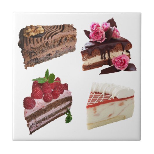 かわいいケーキのデザートセレクション タイル (正面)