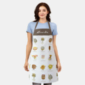 かわいいケーキのデザートパタパーソナライズされたーン エプロン (着用した状態)