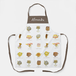 かわいいケーキのデザートパタパーソナライズされたーン エプロン