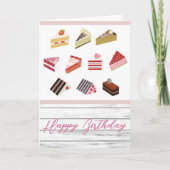 かわいいケーキのデザート誕生日カード カード (正面)