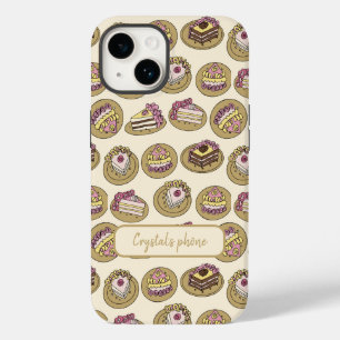 かわいいケーキのパタパーソナライズされたーン Case-Mate iPhone 14ケース