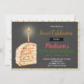 かわいいケーキのパーティの招待状 招待状 (正面)