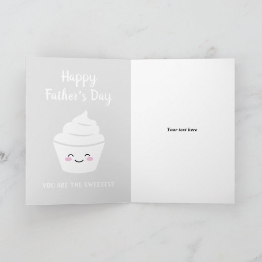 かわいいケーキの父の日カード カード (内部)