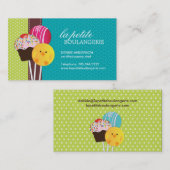 かわいいケーキの破裂音の名刺 名刺 (正面/裏面)