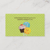 かわいいケーキの破裂音の名刺 名刺 (裏面)